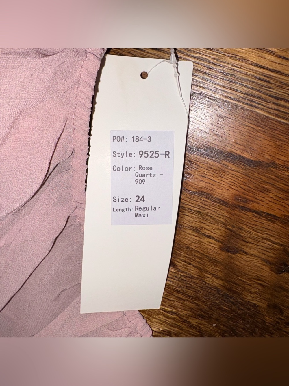 Reverly Abigail chiffon dress, rose quartz pink, size 24, NWT, bridesmaid - Picture 4 of 6